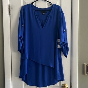 KAREN KANE ROYAL BLUE LAYERED TUNIC SIZE L NWT